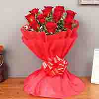 10 Red Roses Bunch 265
