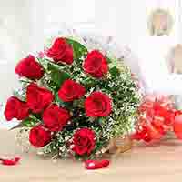 Ruby Red Roses Bunch 